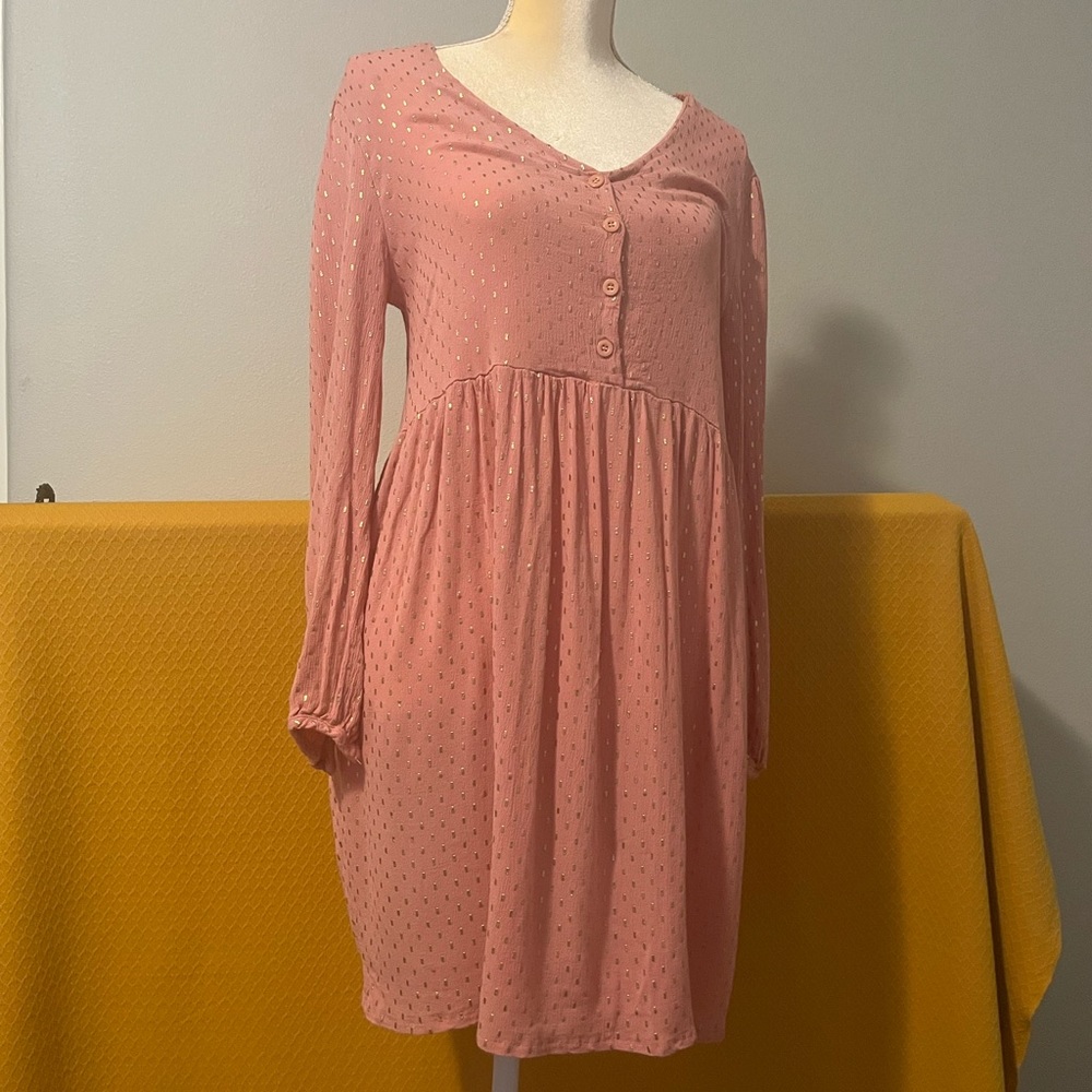 Pink and Gold Dress